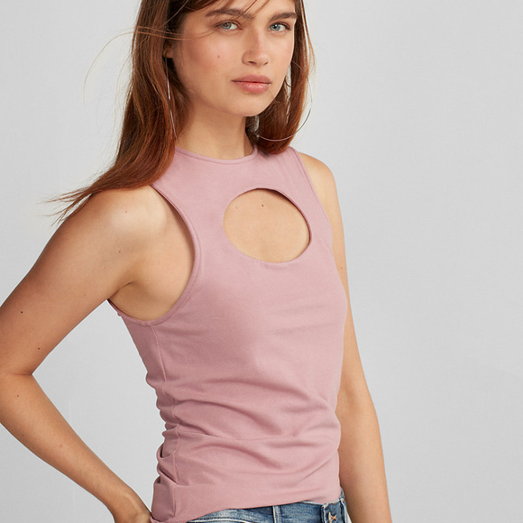 Express Tops - EXPRESS 💗keyhole cut-out tank